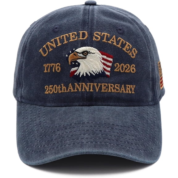 United States 250th Anniversary Hat,USA1776-2026 Baseball Cap Patriotic Embroidered Hats for Men Women