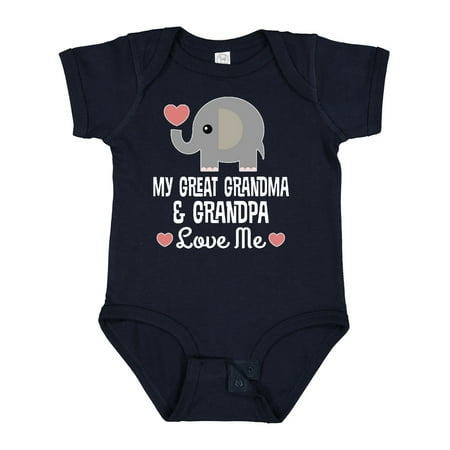 

Inktastic My Great Grandma and Great Grandpa Love Me Gift Baby Boy or Baby Girl Bodysuit