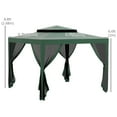 thumbnail image 3 of Outsunny 10'x10' Canopy Tent with Mesh Netting and Double Tier Roof, Green, 3 of 10