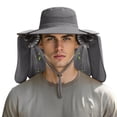 thumbnail image 3 of Kcolen Sun Hats for Men Xxl Solar Powered Wide Brim Sun Hat with Built-in Fan and Neck for Outdoor Heat, 3 of 5