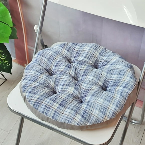 Almohadilla de sillón redondo de 16 pulgadas de grosor | Alfombra de poliéster engrosada | Asientos cómodos, resistentes, fáciles de limpiar | Gris, rosas, azules, amarillos, morados | Estilo tatami