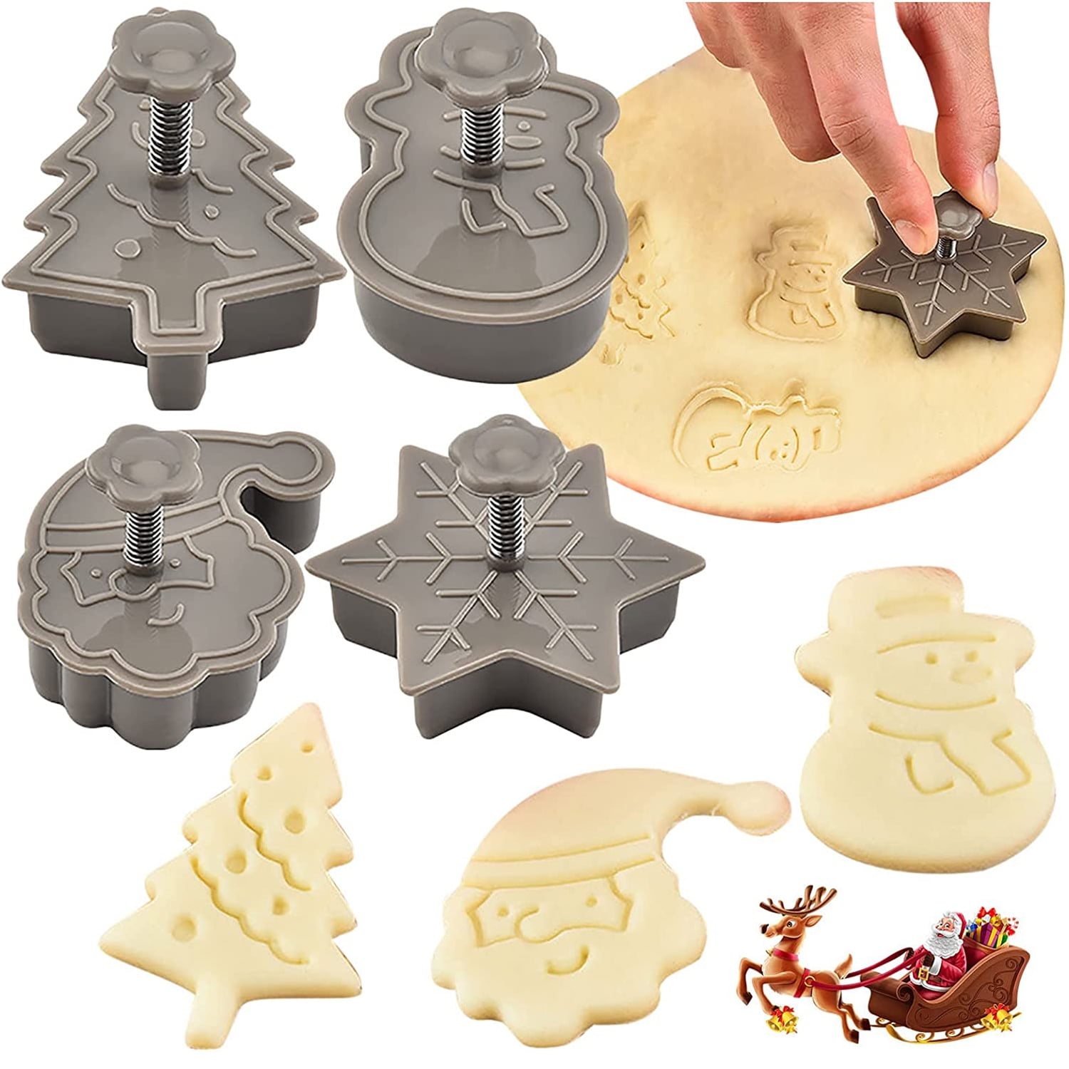 10pcs, Snowflake Cookie Cutters, Metal Pastry Cutter Set, Biscuit Molds,  Baking Tools, Kitchen Accessories, Christmas Decor