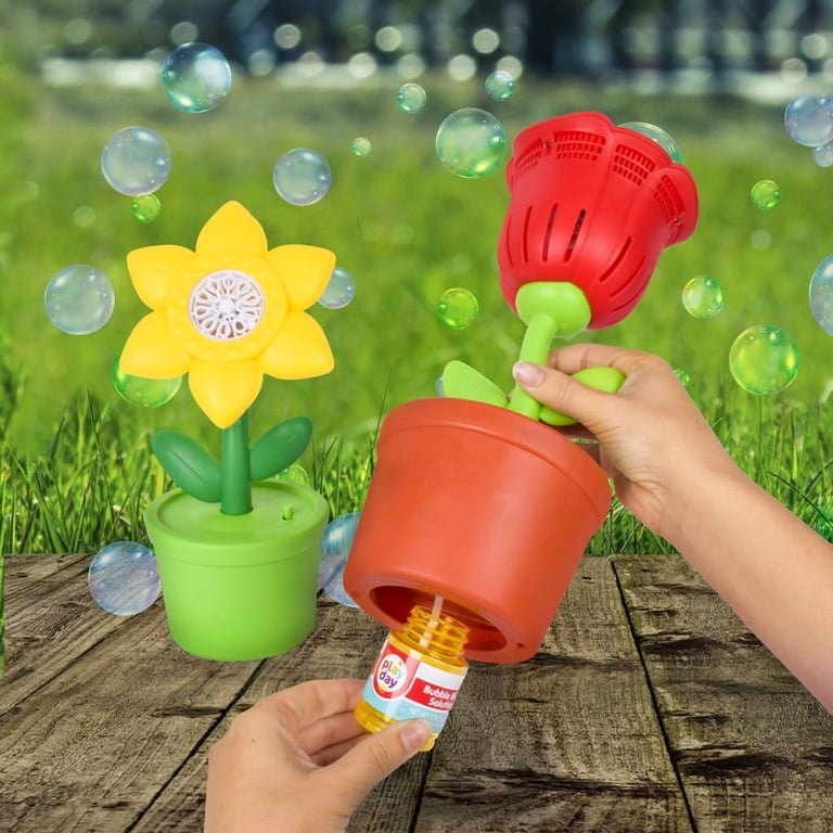 Play Day, Bubble Flowers Rose Bubble Blowing Toy, 2 Fluid Ounces Bubble  Solution, Children Ages 3+