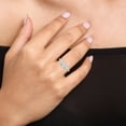 thumbnail image 3 of SZUL Women's 3 CTW Three Stone Oval Shape Lab Grown Diamond Ring in 14K Yellow Gold, 3 of 5