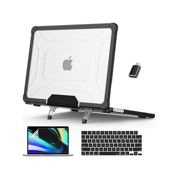 Case for MacBook Pro 16 inch Case 2023 2022 2021 Release M3 A2991 M2 A2780 M1 A2485 Pro Max Chip, Laptop Hard Cover with Kickstand, Keyboard Skin, Screen Protector, Camera Cover USB C Adapter