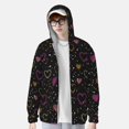thumbnail image 2 of Kdxio Heart and Stars Print Women Men Sun Protection UPF 50+ Jackets Zip Up Long Sleeve Hoodie Hiking Lightweight with Pockets, 2 of 7