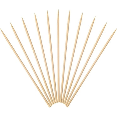 Premium 6 inch Bamboo Skewers for Appetizers Fruit Kabobs 3mm Thin Small Short Wooden Food Sticks 100 Counts, Many Sizes Choices 4.7\