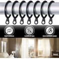 thumbnail image 4 of Anillos para Colgar Cortinas de Metal con Ojales para Cortinas, para Cortinas y Varillas, 38 mm de Diámetro Interior, 20 Unidades (Negro), 4 of 5