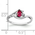 thumbnail image 2 of Primal Gold 14 Karat White Gold 5x3mm Pear Ruby and AA Diamond Ring, 2 of 4