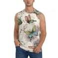 thumbnail image 3 of Uemuo Flying Butterflies-1 Pattern Men's Sleeveless T-Shirt,Muscle Athletic Tank Top, Moisture-wicking Quick-dry Breathable Classic Tee Top for Gym Run Outdoor Sports-XX-Large, 3 of 8