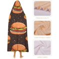 thumbnail image 4 of Fast Food Burgers Wearable Hooded Blanket Fleece Throw Blanket Cloak Wrap for Adults Winter, 4 of 6