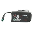 thumbnail image 1 of Electric Bike Led Power Display Panel Electric Bike Modification Display Meter With Waterproof 5p Male Plug For 22.2mm Handlebars 36v Xi, 1 of 5