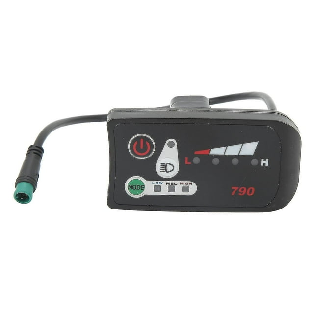 Electric Bike Led Power Display Panel Electric Bike Modification Display Meter With Waterproof 5p Male Plug For 22.2mm Handlebars 36v Xi