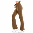 thumbnail image 6 of Bloomae Women's Wide Leg Linen Pants Dressy Casual Palazzo Pants Flowy Slacks Drawstring Smoked Elastic High Waist Jogger Pants with Pockets Black M, 6 of 6