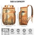 thumbnail image 3 of Cactus Desert Cooler Backpack Insulated Waterproof Leak Proof Insulated Cooler Backpack Lightweight Lunch Picnic Camping Backpack Cooler for Men Women, 3 of 6