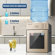 5 Gallon Cold Hot Smart Water Cooler Dispenser, Top Loading Countertop, Champagne Gold
