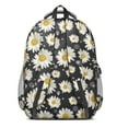 thumbnail image 3 of Black Sunflower Backpack for School,Cute School Bag,Schoolbag with Adjustable Shoulder Straps & Padded Back,16.9 Inch, 3 of 5