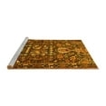 thumbnail image 2 of Ahgly Company Machine Washable Indoor Round Animal Yellow Traditional Area Rugs, 7' Round, 2 of 4