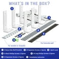 thumbnail image 7 of 6 Pack Heavy Duty Shelf Bracket, 6 inch Floating Shelf Brackets(1/5"-Thick) White Metal Wall Shelf Support Brackets, Holds 160+lb, 7 of 7