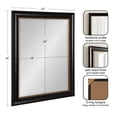 thumbnail image 5 of Kate and Laurel Parodi Traditional Framed Beaded Rectangle Bathroom Vanity Mirror, 22 x 28, Black, Rectangular Beveled Bathroom Mirror for Over Sink or for Use as Entryway or Living Room Decor, 5 of 8