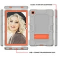 thumbnail image 4 of Galaxy Tab A7 10.4 Case 2020 SM-T500, Heavy Duty Rugged Case Hybrid Shockproof Protective Cover with Kickstand for Samsung Galaxy Tab A7 10.4 Inch SM-T500/SM-T505/SM-T507 Model, Gray/Orange, 4 of 6