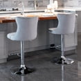 thumbnail image 2 of UWR-Nite Swivel Bar Stools Set of 2, Velvet Adjustable Barstool High Back Upholstered Modern Barstools Tufted Bar Stool Chairs for Dining Room/Home Bar/Kitchen, 2 of 7