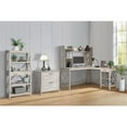thumbnail image 3 of Bowery Hill Engineered Wood Four-Shelf Bookcase in Washed Gray, 3 of 4
