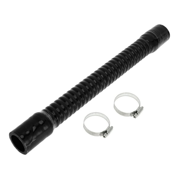 Unique Bargains 1 Set 32mm/1.26" ID 400mm/15.75" Length 0 Degree Black Car Silicone Hose with Clamps Coolant Hose Universal