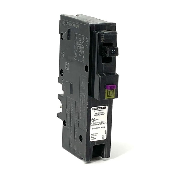 1 Pc of HOM120PDF, 20 Amp, 120 Volt, 1 Pole, AFCI, GFCI, Circuit Breaker -New-B