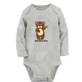 thumbnail image 2 of iDzn Extremenly Cute Funny Rompers, Newborn Baby Unisex Bodysuits, Infant Animal Bear Graphic Jumpsuits, Toddler Kids Long Sleeve Oufits (Gray, 6-12 Months), 2 of 5