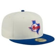 thumbnail image 3 of Men's New Era Cream Texas Rangers Cooperstown Collection Chrome 59FIFTY Fitted Hat, 3 of 6
