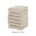 thumbnail image 4 of 6 Pcs Cotton Face Towels 11.8x11.8" Absorbent Soft Washcloths for Face and Travel – Beige, 4 of 7