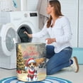 thumbnail image 4 of Merry Christmas Woofmas Xmas Noel Jack Russell Terrier Santa Snowman Foldable Laundry Basket Parson Jack Dog Lover Organizer Storage with Handles - 13016, 4 of 5