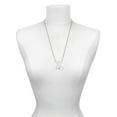 thumbnail image 3 of Delight Jewelry Silvertone Mini Paw with Black Crystal Silvertone Dream Big Pendant Necklace, 25", 3 of 4