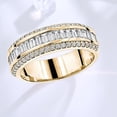 thumbnail image 4 of Meidiya 925 Sterling Silver Shiny Full Diamond Ring Three Rows Cubic Zirconia Rings Diamond Multi Row Ring Engagement Wedding Band Ring for Women, 4 of 8