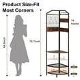 thumbnail image 4 of Corner Coat Rack with Shoe Storag, Heavy Duty Hall Tree with 14 Hooks, Freestanding Clothes Rack Shoes Shelf Organizer for Entryway, Hallway, Bedroom, 4 of 7