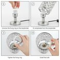 thumbnail image 3 of Modern Crystal Bedside Table Lamp Bedroom Nightstand Desk Lamp Home Decor Silver, 3 of 8