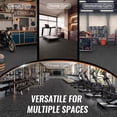 thumbnail image 3 of Amadwell 0.56" Thick 48 Sq Ft Gym Flooring for Home Gym, 12 Tiles Exercise Equipment Mats, Rubber Top with High Density EVA Foam, Large Interlocking Workout Mat, Black/Grey, 3 of 9