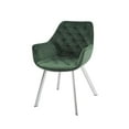 thumbnail image 4 of Topline Home Furnishings Dining Arm Chair, Velvet & Chrome Legs, 4 of 6
