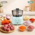 thumbnail image 6 of Electric Food Chopper For Kitchen, Meat Grinder With Stainless Steel Blade, Compact Food Processor For Vegetables And Garlic,Blue - 13.5X10Cm, 6 of 6
