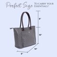 thumbnail image 5 of 22 Tote | Tote bag for women | Shoulder bag | Multi Pockets | Personal Item travel bag | Ostrich Vegan large tote bags, 5 of 8