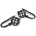 thumbnail image 2 of Contemporary Home Living Set of 2 Black Contemporary Curtain Holdback Hooks 9.25", 2 of 2