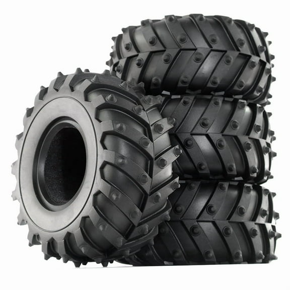 4pcs 1/10 Wheel 128mm -Truck -Tires for SCX10 /// Upgrade Parts,4 * RC Car Tires,Black