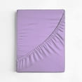 thumbnail image 3 of 100% Egyptian Cotton - 1 Piece Fitted Sheet with 18 Inch Deep Pocket, 600 Thread Count, All Around Elastic Fitted Bedsheet, Super Soft and Luxury- Lavender Solid, Cal-King Size, 3 of 5