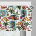 thumbnail image 5 of Abstract Valance & Tier Curtain 3 pcs Set, Surf Themed Vibrant Image Vintage Van and Flower Arrangement Seagulls Action Hobby, Window Treatments Room Kitchen Decor, 4 Sizes, Multicolor, by Ambesonne, 5 of 6