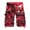 Red, variant on HOWPAY Men's Cargo Shorts Lightweight Stretchy Cargo Pants with Multiple Pockets Camo Print Elastic Waist Outdoor Loose Fit Work Shorts Army Green 31