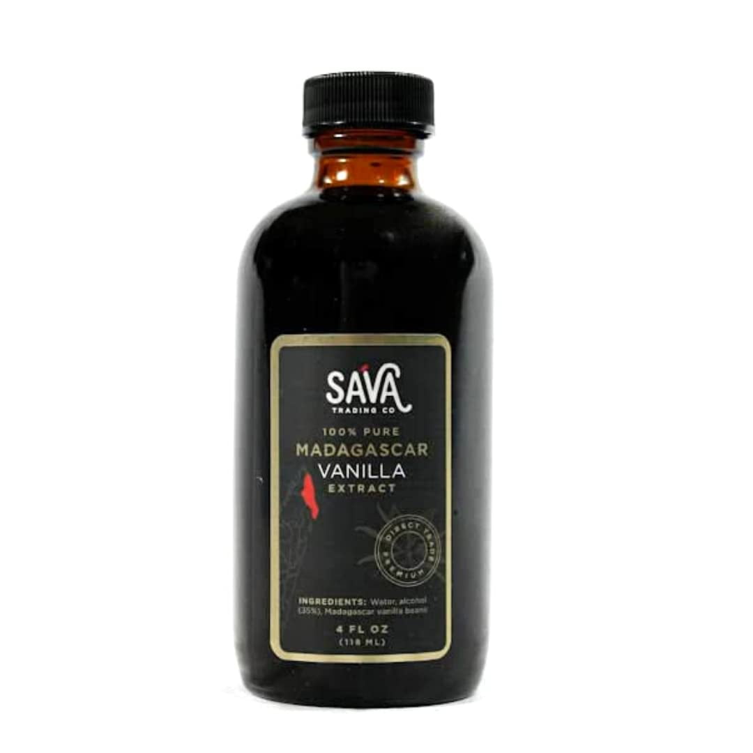 SAVA Vanilla Extract 4 Oz. from High Quality Madagascar Vanilla Beans