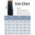 thumbnail image 7 of FEOYA Drawstring Palazzo Pants for Women Casual Wide Leg Trousers High Waist Flare Pants Loose Flowy Pants with Pockets Elastic Waist Spring Summer XL, 7 of 7