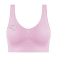 thumbnail image 3 of Bras for Women No Underwire Hot Drill Comfortable Non - Underwire Comfortable One - Piece Gathering Non - Trace Vest Type Breathable Bra Underwear Pink, 3 of 7
