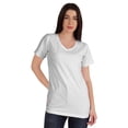 thumbnail image 1 of Inkmeso Basic V-neck Jersey T-shirt Short Sleeve Long Length Tee Workout Top For Womens, 1 of 8